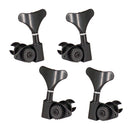 2+2 Sealed Bass Tuning Pegs Keys Machine Head Tuners for Bass, Black