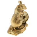 Chinese Fengshui Decor Money Lucky Wealth Brass Zodiac Animal Rat Statue