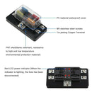 1X(12V/24V 4Way Blade Fuse Box Holder Led Warning Lights Kit Car Race Rally
