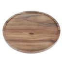 1pc Acacia Wooden Rotating Serving Tray Cake Dessert Plates Tableware M