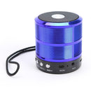 WS-887 Mini Bluetooth Subwoofer Bass Speaker MP3 Player FM Radio (Blue)