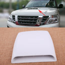 White Car SUV Air Flow Intake Hood Scoop Vent Bonnet Decorative Cell Cover Trim