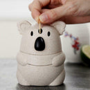 Wheat Straw Cartoon Koala Toothpick Box Hand Press Automatic Toothpick Cans