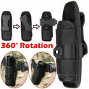 Portable Flashlight Pouch Holster Belt Carry Case Holder 360 Rotat with Deg Z8D3