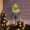Solar Path Lights Outdoor Decorative Metal Frog Stake with 10 LEDs Globes for