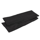 2Pcs Women Yoga Fitness Running Cotton Elastic Headband Hair Strap Black A