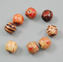 100 pcs Round Wooden Beads 12 mm With 10 m Jewelry Making F7U9