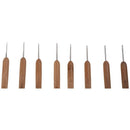 8 Sizes Bamboo Handle Steel Crochet Hooks 1.0-2.75mm