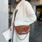 Fashion Leather Crossbody Bags Women Chain Shoulder Travel Handbag (Brown)
