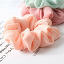 11Pcs Colorful Sheer Chiffon Flowrs Hair Scrunchies Large Intestine Rings Cloth