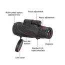 40X60 Durable High-power BAK4 Telescope Night Vision W/ Smartphone Stand Tripod