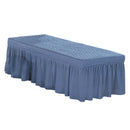 Massage Table Skirt Beauty Bed Cover Valance Sheet  Blue Ash