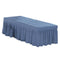 Massage Table Skirt Beauty Bed Cover Valance Sheet  Blue Ash