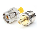 2pcs SMA Female to UHF Female RF Connector Adapter SO239 Converter