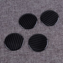 4pcs Black Carbon Fiber Style Auto Car Wheel Hub Center Caps Cover 50mm