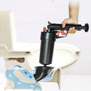 Toilet Dredge Plug Air Power Pump Bathroom Drain Cleaner Plunger (Black)
