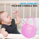 Portable Baby Pacifier Fingertip Toothbrush Container Storage Box (Pink)
