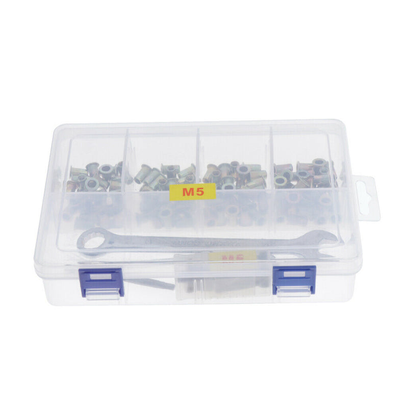 Hand Riveter  Nutsert Tool Kit - 100pcs M5 Nuts , Hex Wrench