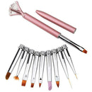 Nail Design Brush Set 10 pcs Replacement Heads for UV Gel Acrylic Nail Poli