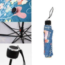 Cartoon Deer Flower Women 3 Folding Summer Anti-uv Sun Umbrell Rain Mini M7 V5K2