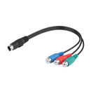 7 Pin S-Video Male to 3 RCA Female Video AV Adapter Cable for PC TV Laptop