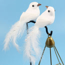 1Pcs Birds Simulation Artificial Feather Doves Feather Park Mall Ornament B&X