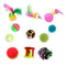 21pcs/set Funny Pet Cat Tunnel Cats Cave Kitten Stick False Mouse Ball Toys A