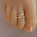 2016 Celebrity Fashion Simple Sliver Plated Adjustable Toe Ring Foot Jewelry Gw