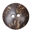 100PCs Brown Coconut Shell 2 Holes Sewing Buttons Scrapbooking 44mm(1-3/4") K7U1