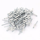 100Pcs 4.8mm 3/16" Aluminium Large Flange Open End Blind Pop Rivet