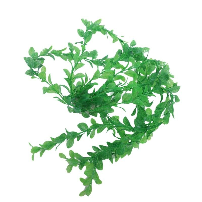 Green Plastic Plants Aquarium Tank Decoration, 20-Inch Long L7R9
