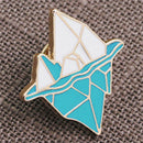 Enamel Blue Snow Mountain Brooch Pin Shirt Collar Pin Women Badge Jewelry Gi3C