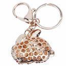 Rabbit Keychain Rhinestone Crystal Keyring Key Ring Chain Bag Charm Pendant G2P4