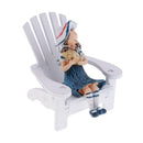Mediterranean Nautical Beach Chair Girl Wooden Chair Decorative Art Ornament