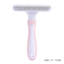 Pet Cat Dog Hair Removal Needle Comb Fur Trimming Open Knot Brush (Blue) A