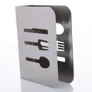 Stainless Steel Modern Upright Table Napkin Holder Cloth Serviette Dispense T9D3