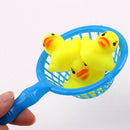 5x/Set Mini Baby Children Bath Toys Cute Rubber Duck Fishing Net Shower Games OZ