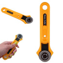 28mm Yellow Fabric Craft Roller Cutter Paper Leather Vinyl Blade Cutting Tool