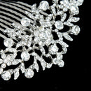 Bridal Wedding Flower Diamante Crystal Rhinestone Women Hair Comb Headpiece