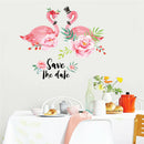 Love Flamingo Wall Stickers Bedroom Wall Scandinavian Ins Sofa Headboard