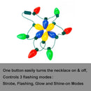 LED Christmas Lights Necklace Light Up Bulb Wedding Party Celebration Decor Lamp
