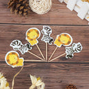 24 Piece/set Zoo Animal Elephant Lion Pattern  Cake Dessert Insert Card FT