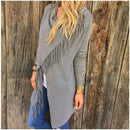 Womens Capes And Ponchoes Oversized Sweater With Tassel Turtleneck Sweater  X6O5