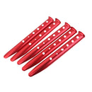 5Pcs Aluminium Alloy Red U Shape Outdoor Camping Snow Sand Tent Peg Stakes
