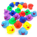 12 Pcs Colorful Baby Children Bath Toys Cute Rubber Squeaky Duck Ducky Pn ZOME