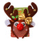 Antler Elk Hair Hoop Headband Red Nose for Xmas Kid Costume Party Prop (A) A#S