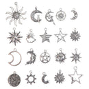 70pcs Sun Moon Stars Charms Pendant For Diy Jewelry Necklace Bracelet Making Gw