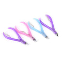 1pc nail scissors plastic handle cuticle cutter nippers clipper useful tool LJ