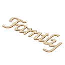 Natural Family Wooden Craft Cutout Wooden Pieces Embellishment Cardmaking