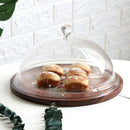 Acrylic Cake Display Dish Bread Tray with Lid Dessert Table Tray with Cover
